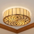 Brilagi - Plafoniera Tiffany in vetro colorato AVORIO 3xE27/60W/230V diam. 40 cm