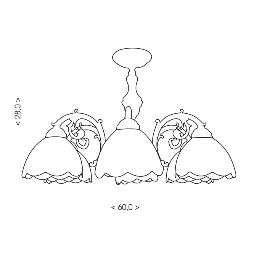 Brilagi - Plafoniera Tiffany in vetro colorato FOLIA 6xE27/60W/230V Ø 60 cm