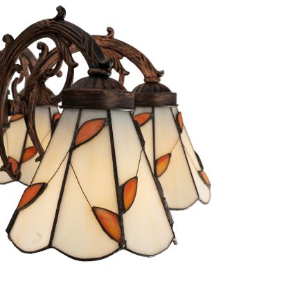 Brilagi - Plafoniera Tiffany in vetro colorato FOLIA 6xE27/60W/230V Ø 60 cm
