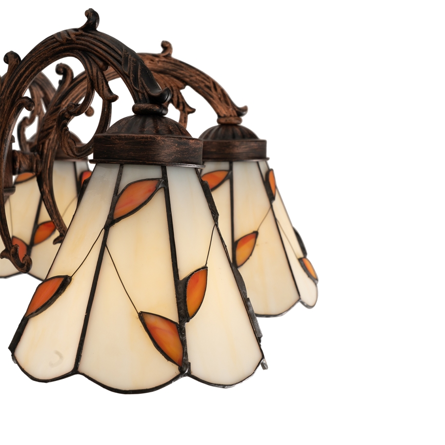 Brilagi - Plafoniera Tiffany in vetro colorato FOLIA 6xE27/60W/230V Ø 60 cm