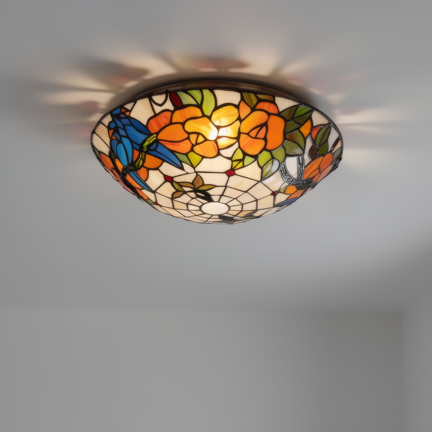 Brilagi - Plafoniera Tiffany in vetro colorato JUNGLE 2xE27/60W/230V Ø 40 cm