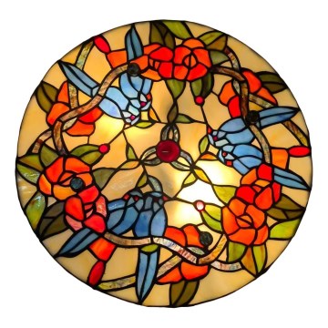 Brilagi - Plafoniera Tiffany in vetro colorato JUNGLE 3xE27/60W/230V diam. 40 cm