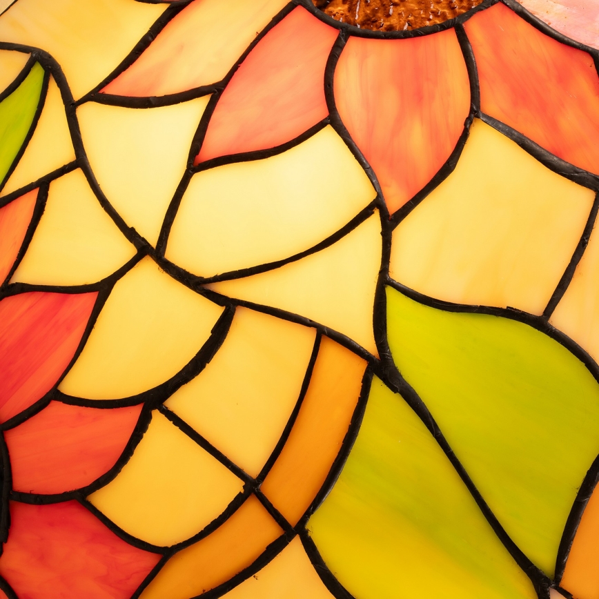 Brilagi - Plafoniera Tiffany in vetro colorato SUNFLOWER 2xE27/60W/230V Ø 40 cm