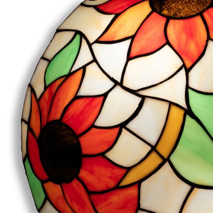 Brilagi - Plafoniera Tiffany in vetro colorato SUNFLOWER 2xE27/60W/230V Ø 40 cm