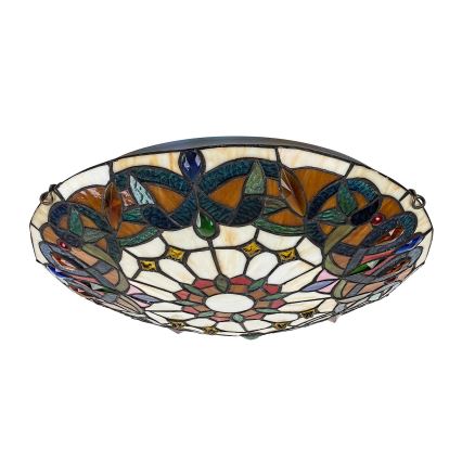 Brilagi - Plafoniera Tiffany in vetro LUISA 2xE27/60W/230V Ø 40 cm