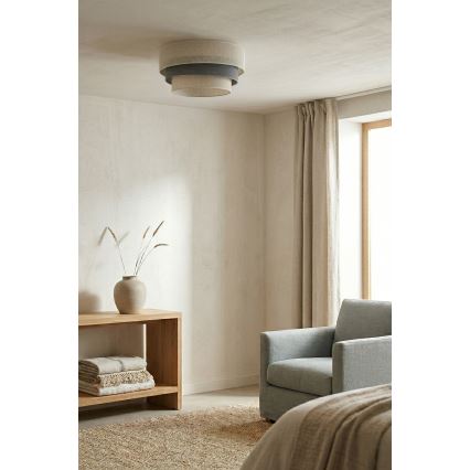 Brilagi - Plafoniera TRIO 1xE27/60W/230V Ø 40 cm crema/grigio
