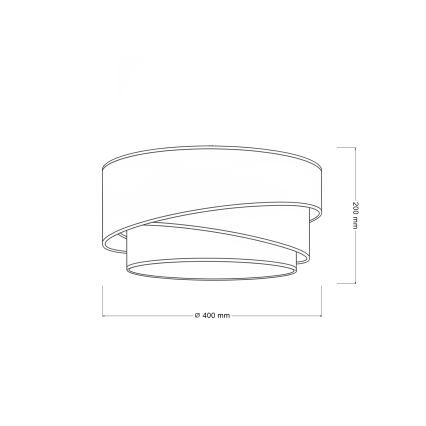 Brilagi - Plafoniera TRIO 1xE27/60W/230V Ø 40 cm crema/grigio