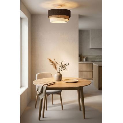 Brilagi - Plafoniera TRIO 1xE27/60W/230V Ø 40 cm marrone/beige/bianco