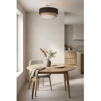Brilagi - Plafoniera TRIO 1xE27/60W/230V Ø 40 cm marrone/beige/bianco
