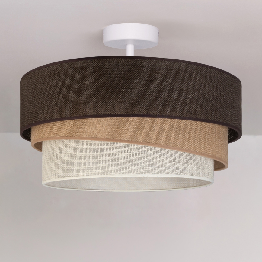 Brilagi - Plafoniera TRIO 1xE27/60W/230V Ø 40 cm marrone/beige/bianco
