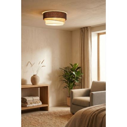 Brilagi - Plafoniera TRIO 1xE27/60W/230V Ø 40 cm marrone/beige/bianco