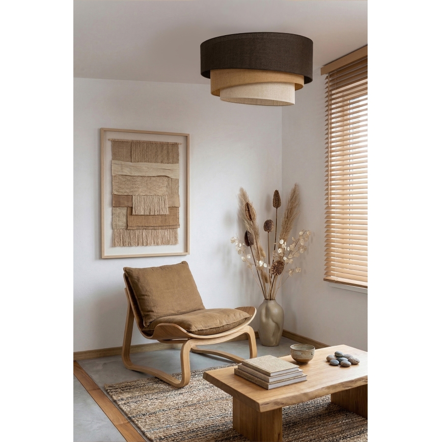Brilagi - Plafoniera TRIO 3xE27/60W/230V Ø 60 cm marrone/beige/bianco