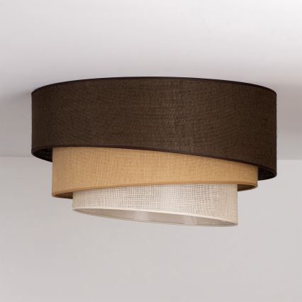 Brilagi - Plafoniera TRIO 3xE27/60W/230V Ø 60 cm marrone/beige/bianco