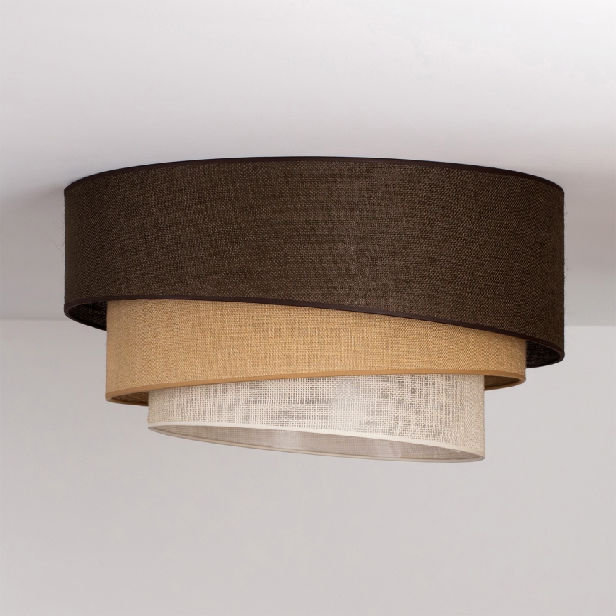 Brilagi - Plafoniera TRIO 3xE27/60W/230V Ø 60 cm marrone/beige/bianco
