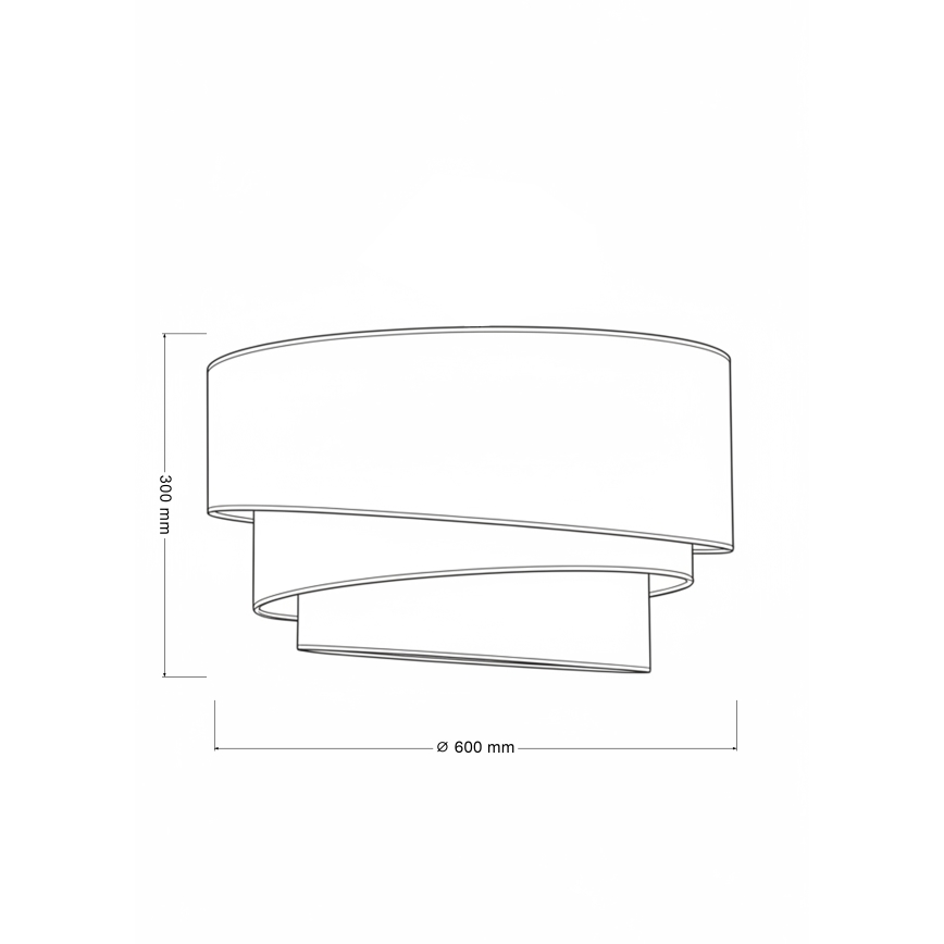 Brilagi - Plafoniera TRIO 3xE27/60W/230V Ø 60 cm marrone/beige/bianco