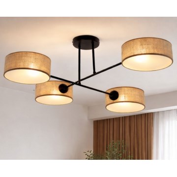 Brilagi - Plafoniera VIRGO 4xE14/40W/230V beige/nera