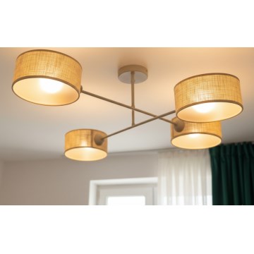 Brilagi - Plafoniera VIRGO 4xE14/40W/230V beige/oro