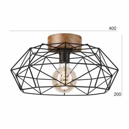 Brilagi - Lampada da soffitto WOODY BASKET 1xE27/60W/230V Ø 40 cm rovere