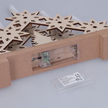 BRILAGI - portacandele natalizio a LED 5xLED/2xAA beige