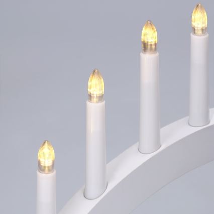 BRILAGI - portacandele natalizio a LED 7xLED/2xAA bianco