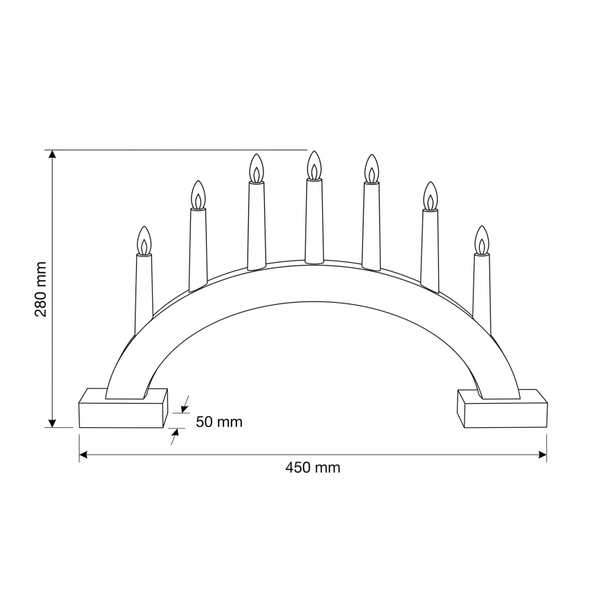 BRILAGI - portacandele natalizio a LED 7xLED/2xAA bianco