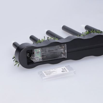 BRILAGI - Portacandele natalizio a LED 7xLED/2xAA nero