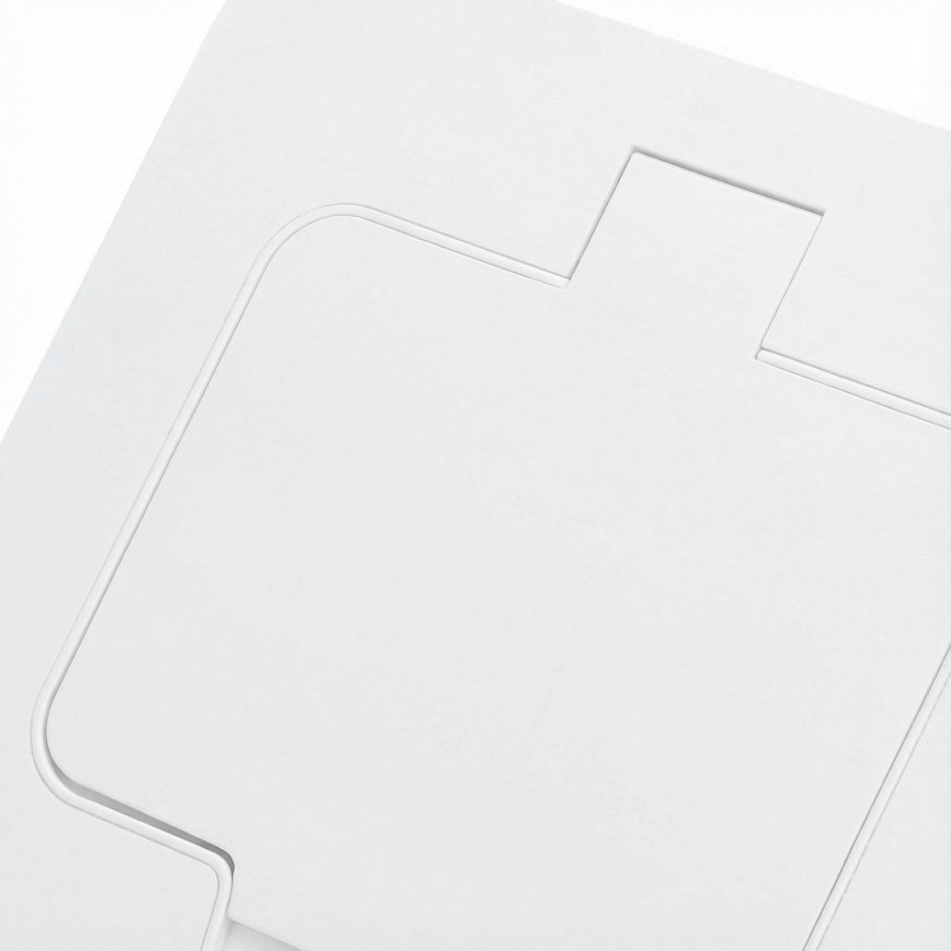 Brilagi - Presa da incasso a pavimento per esterni IP55, bianca, rettangolare