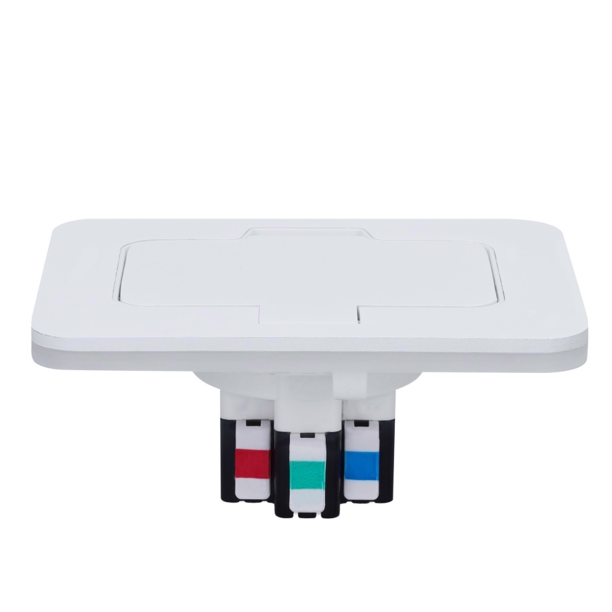 Brilagi - Presa da incasso a pavimento per esterni IP55, bianca, rettangolare