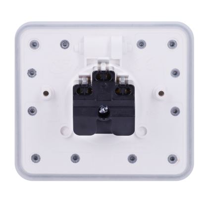 Brilagi - Presa da incasso a pavimento per esterni IP55, bianca, rettangolare