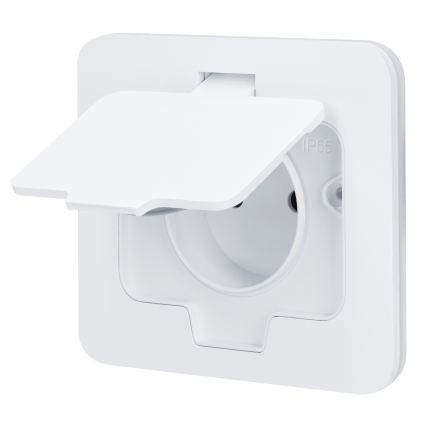 Brilagi - Presa da incasso per cucina INBOX IP55, bianca, rettangolare