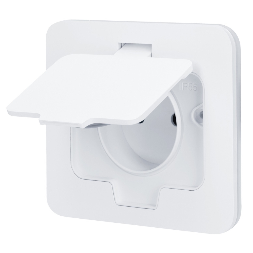 Brilagi - Presa da incasso per cucina INBOX IP55, bianca, rettangolare