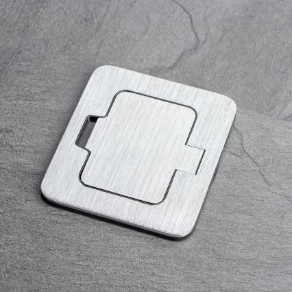 Brilagi - Presa da incasso per cucina INBOX IP55, cromo opaco, rettangolare
