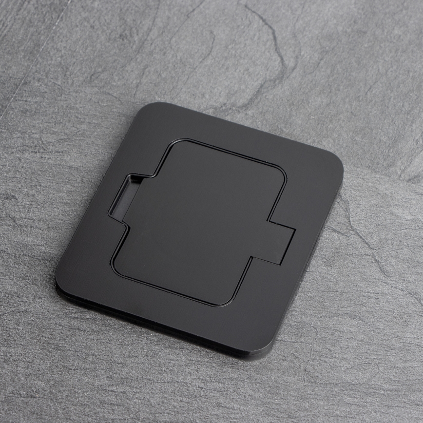 Brilagi - Presa da pavimento incassata per esterni IP55, nera, rettangolare