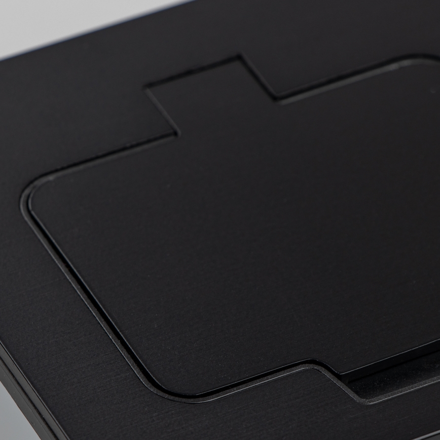 Brilagi - Presa da pavimento incassata per esterni IP55, nera, rettangolare