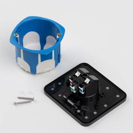 Brilagi - Presa da pavimento incassata per esterni IP55, nera, rettangolare