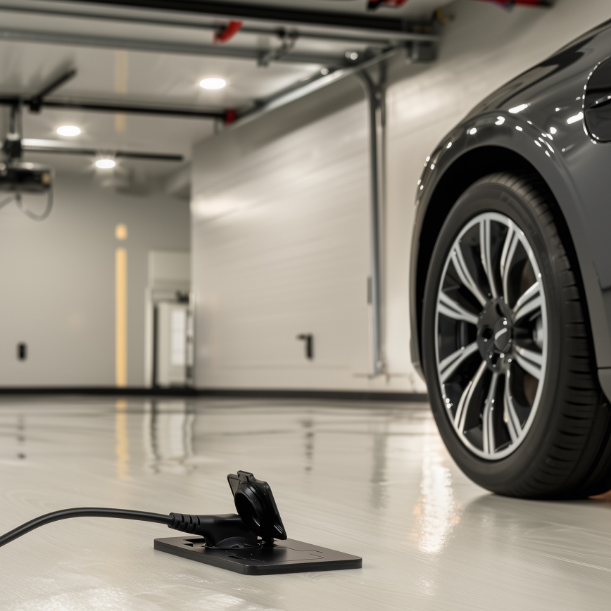 Brilagi - Presa doppia da incasso per pavimento da esterno IP55, nera, rettangolare