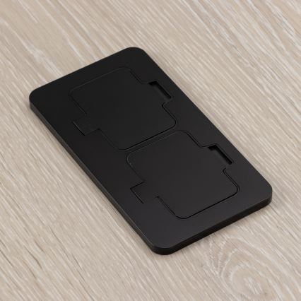 Brilagi - Presa doppia da incasso per pavimento da esterno IP55, nera, rettangolare