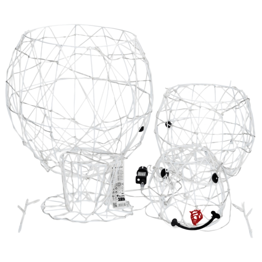 Brilagi - Pupazzo di neve LED da esterno, 3,6 W, 31 LED, 230 V, 2700 K, 90 cm, IP44