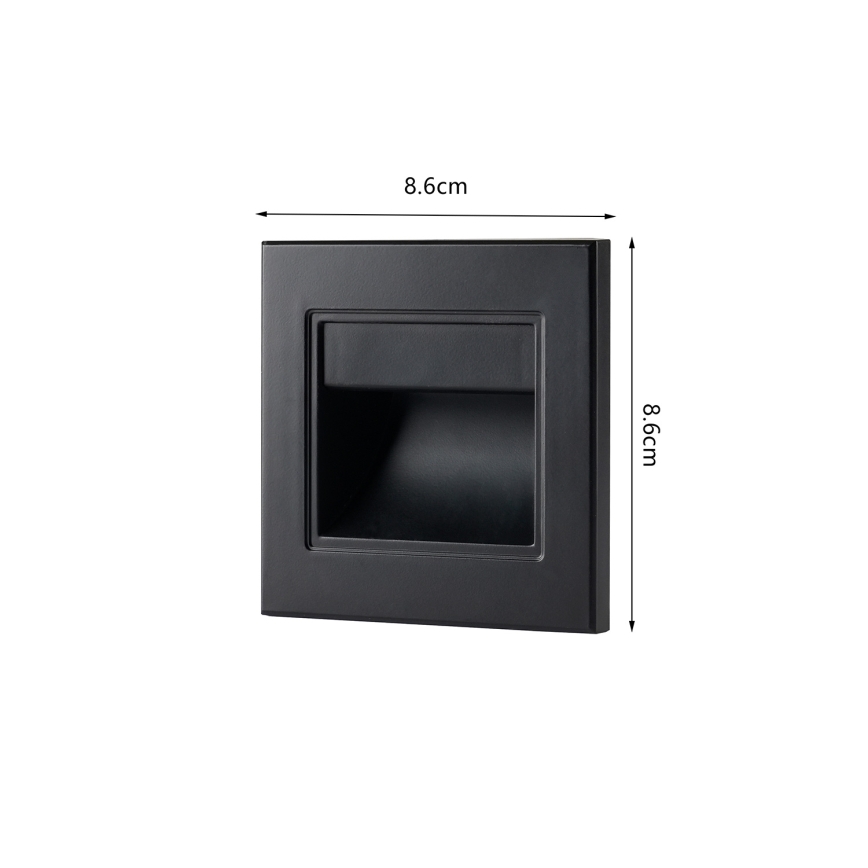 Brilagi - Segnapasso LED STEP LIGHT, 1,5 W, 230 V, IP44, nero