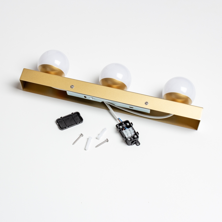 BRILAGI - Set di 2 applique da bagno LED HOLLYWOOD 3xLED/3W/230V 39 cm IP44 dorate