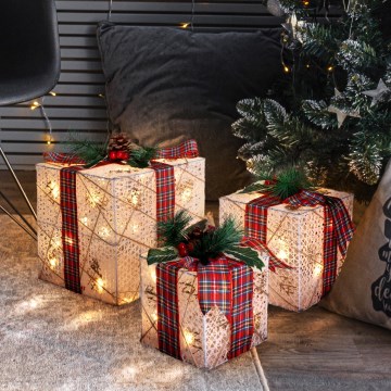 Brilagi - Set da 3 decorazioni natalizie da esterno LED/230V IP44, perfette come regalo