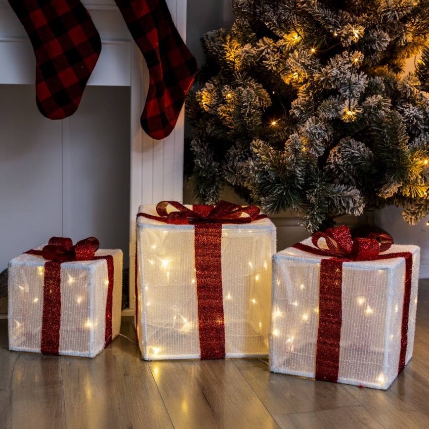 Brilagi - Set da 3 decorazioni natalizie LED per esterni LED/2,6W/3xAA IP44 idee regalo