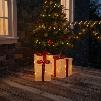 Brilagi - Set da 3 decorazioni natalizie LED per esterni LED/2,6W/3xAA IP44 idee regalo