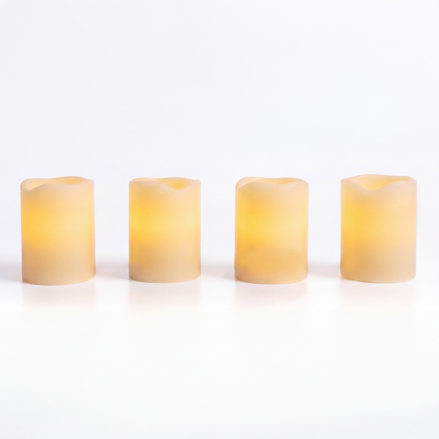 BRILAGI - Set da 4 candele LED (1x CR2032) colore crema