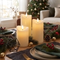 BRILAGI - Set di 3 candele LED, 2x AAA, colore crema