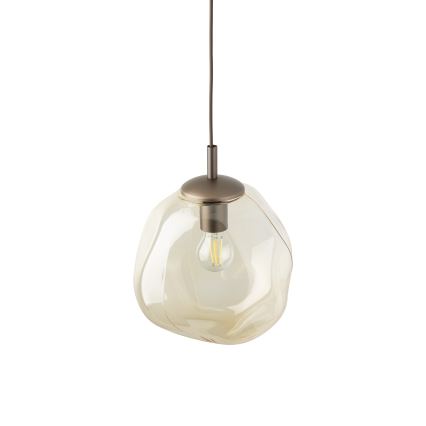Brilagi - Sospensione a cavo VULCANO 1xE27/15W/230V marrone/beige fumato