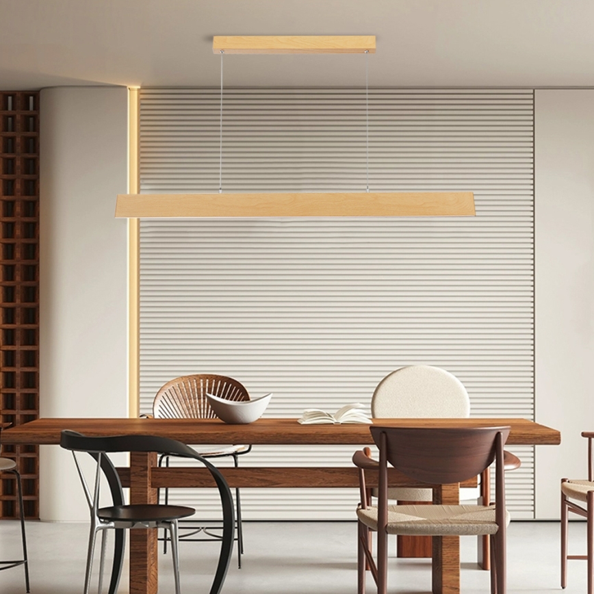 Brilagi - Lampadario dimmerabile a sospensione su cavo SLIMLINE LED/40W/230V 3000-6000K finitura rovere + telecomando