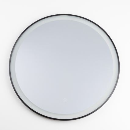 Brilagi - Specchio da bagno LED ASTI LED/19W/230V Ø 60 cm nero IP44 CRI 90 dimmerabile + CCT