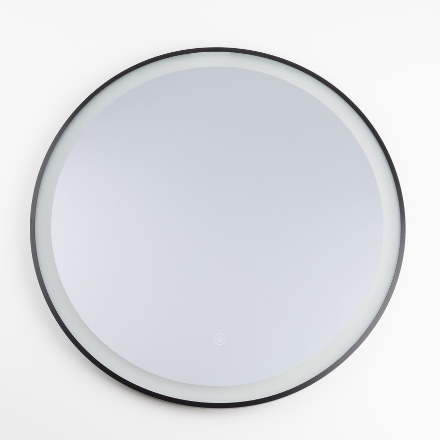 Brilagi - Specchio da bagno LED ASTI LED/19W/230V Ø 60 cm nero IP44 CRI 90 dimmerabile + CCT