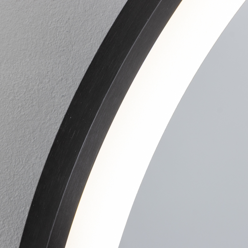 Brilagi - Specchio da bagno LED ASTI LED/19W/230V Ø 60 cm nero IP44 CRI 90 dimmerabile + CCT